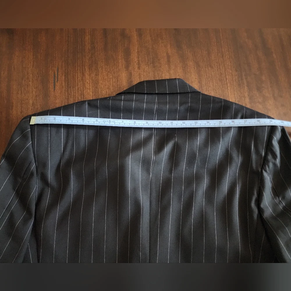 Brioni 42/52R 100% Wool Double Breasted pinstripe Suit Jacket - Picture 4 of 12